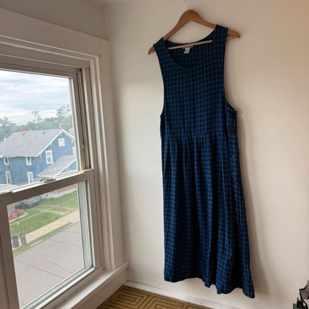 Vintage Plaid FADS Pinafore Dress